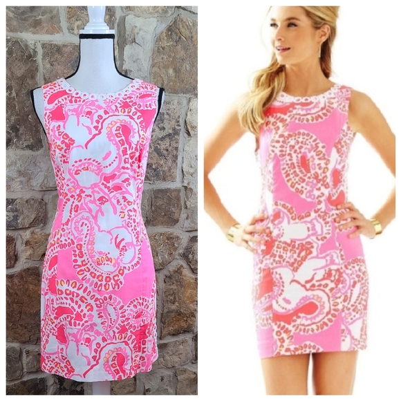Lilly Pulitzer Dresses & Skirts - Lilly Pulitzer 12 Mila Shift Hot Coral Dress 24253